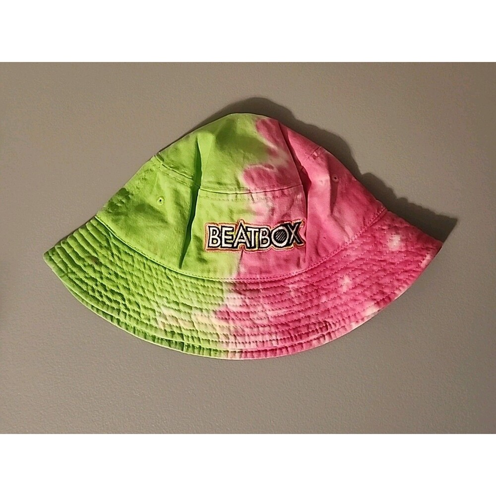 Beatbox Bucket Hat Strawberry Kiwi Pink Green 100% Cotton Adult One Size